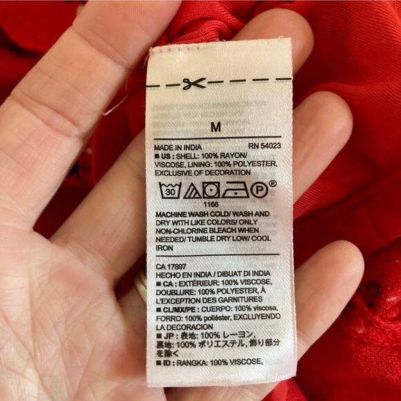 Old Navy Red Floral Dress, Size M - Picture 7 of 7